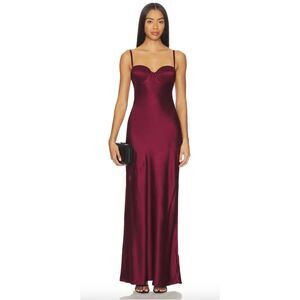 L'AGENCE Sayla Bias Cut Maxi Dress US 4 $695